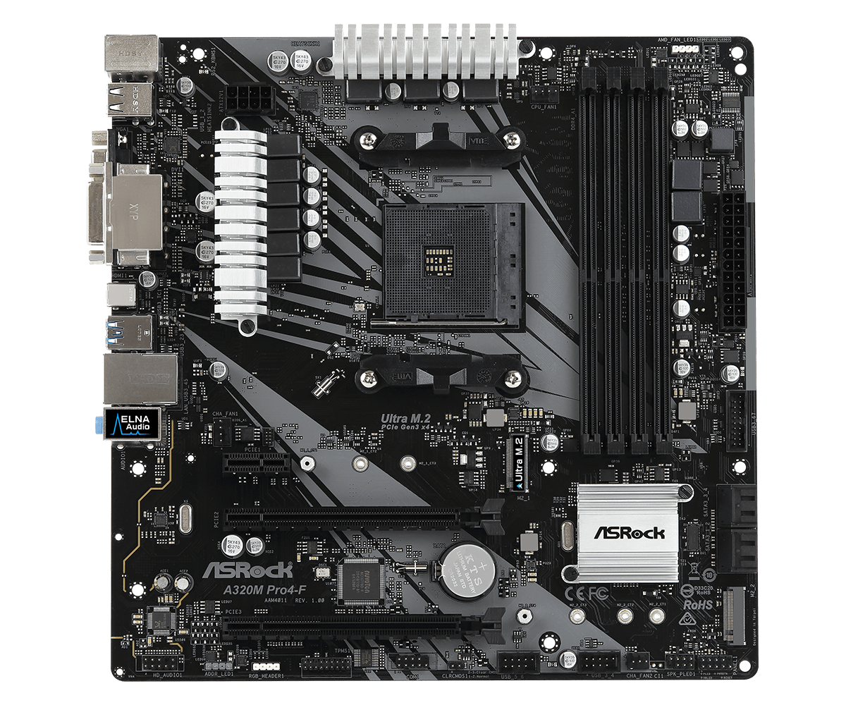 Asrock a320m pro4 f какие процессоры поддерживает